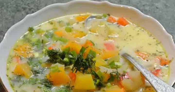Суп из тыквы с овощами