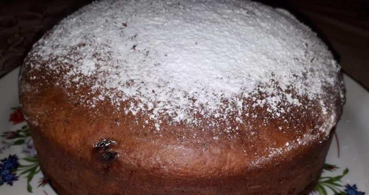 Пышный пирог с творогом в духовке