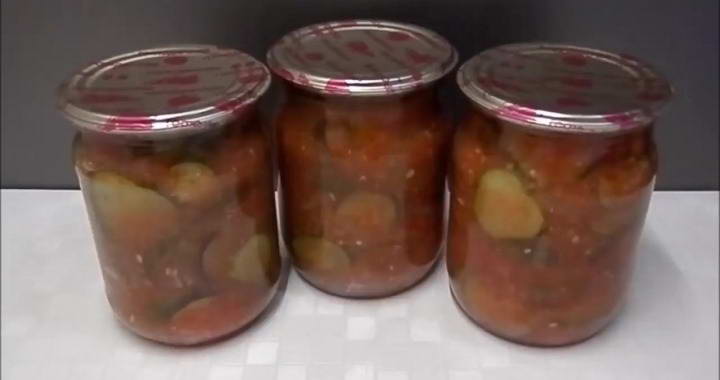 Салат из огурцов по-грузински в банках