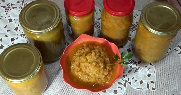 Кабачковая икра с морковью и майонезом