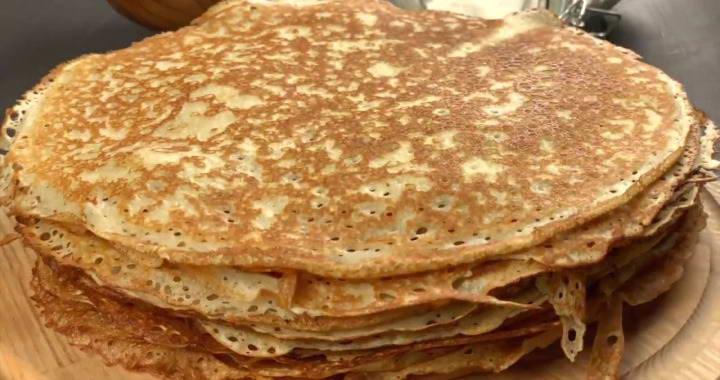 Блинчики на молоке с дырочками