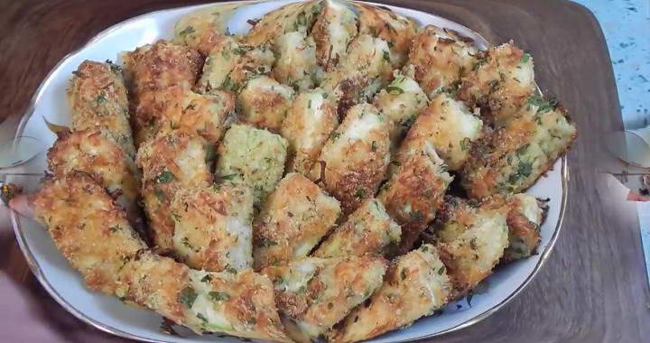 Кабачки в сырном кляре