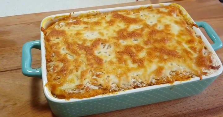 Тыква с мясом в духовке