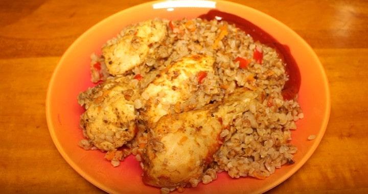 Гречка с курицей в мультиварке