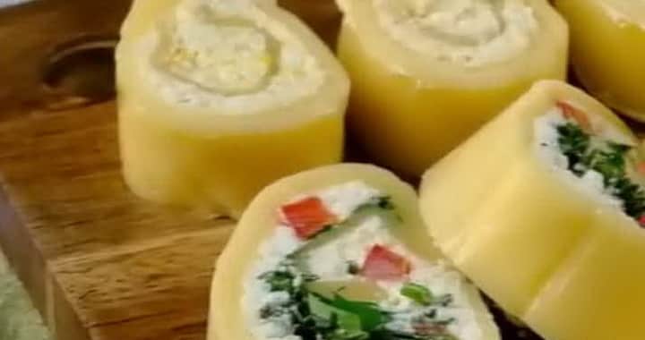Три варианта рулета из сыра