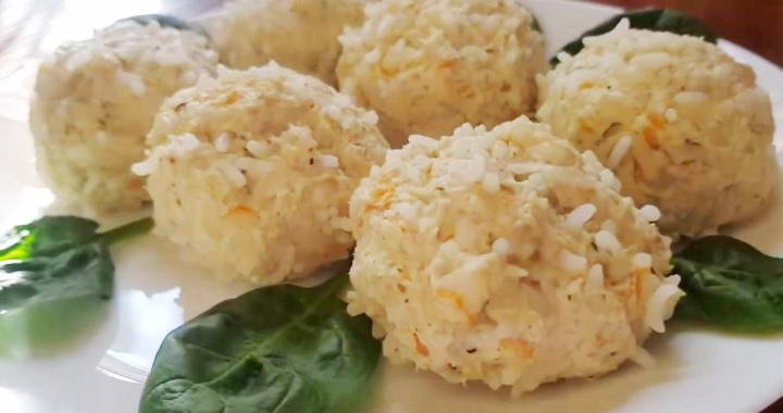 Куриные ежики с рисом