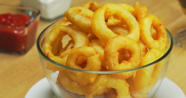 Луковые кольца в кляре