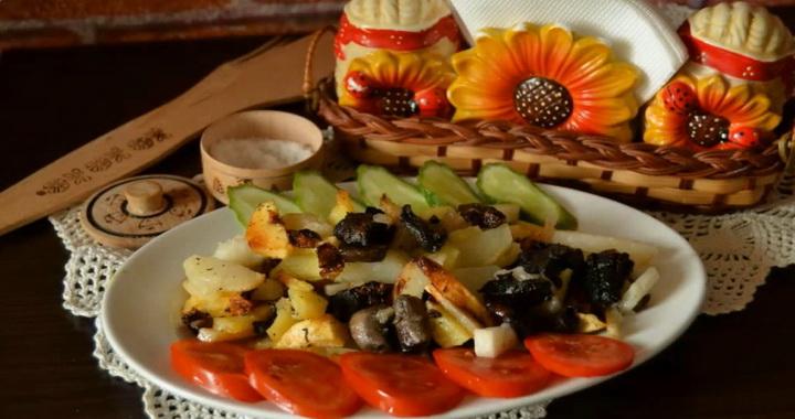 Подосиновики с картофелем