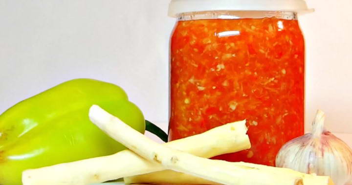 Аджика с хреном без варки